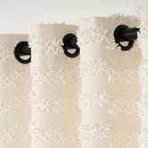 FELINA Wave Panel Curtains – Fluffy Linen Look in Off White